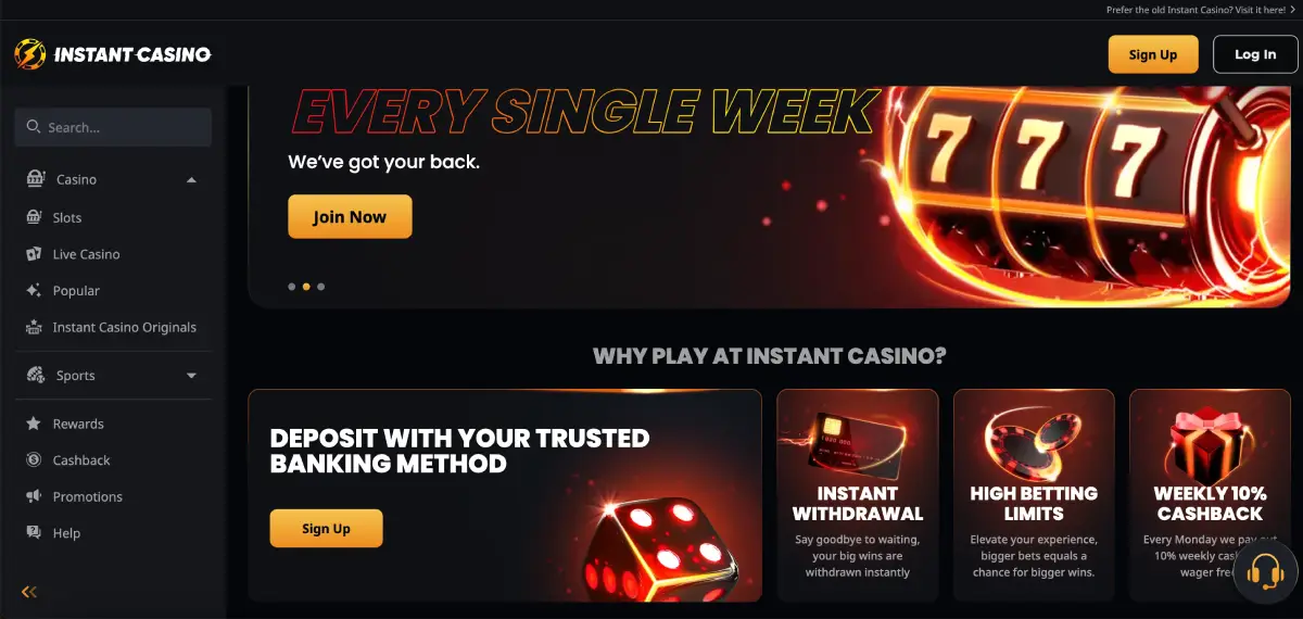 Wolf Treasure slot in the pokies lobby at Instant Casino Wolf Treasure slot in the pokies lobby at Instant Casino