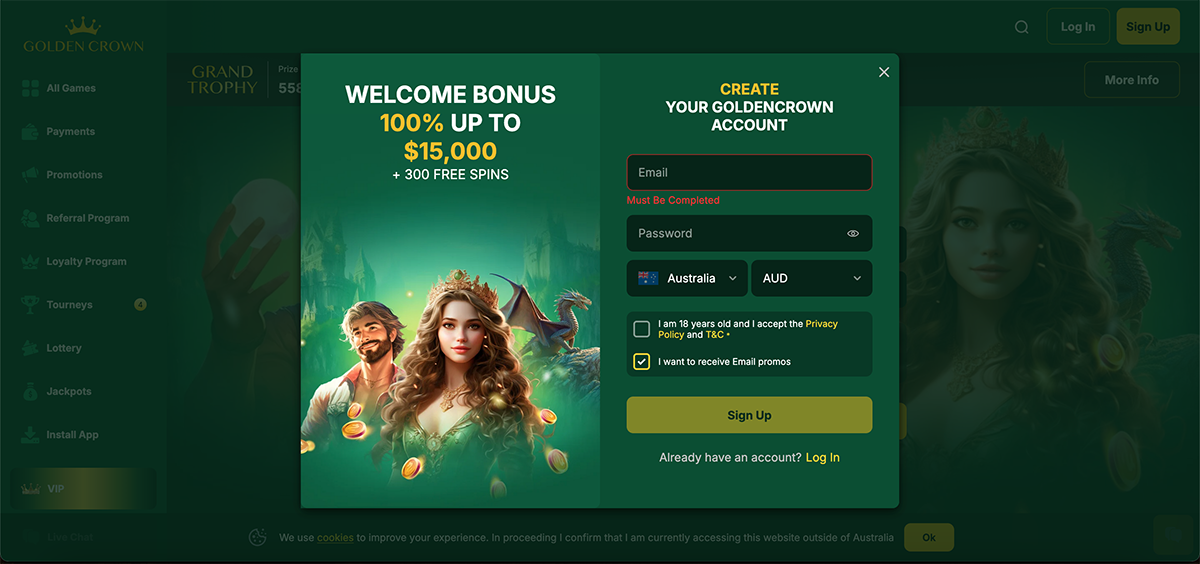 Goldencrown casino registration form and account setup Goldencrown casino registration form and account setup